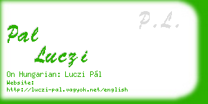 pal luczi business card